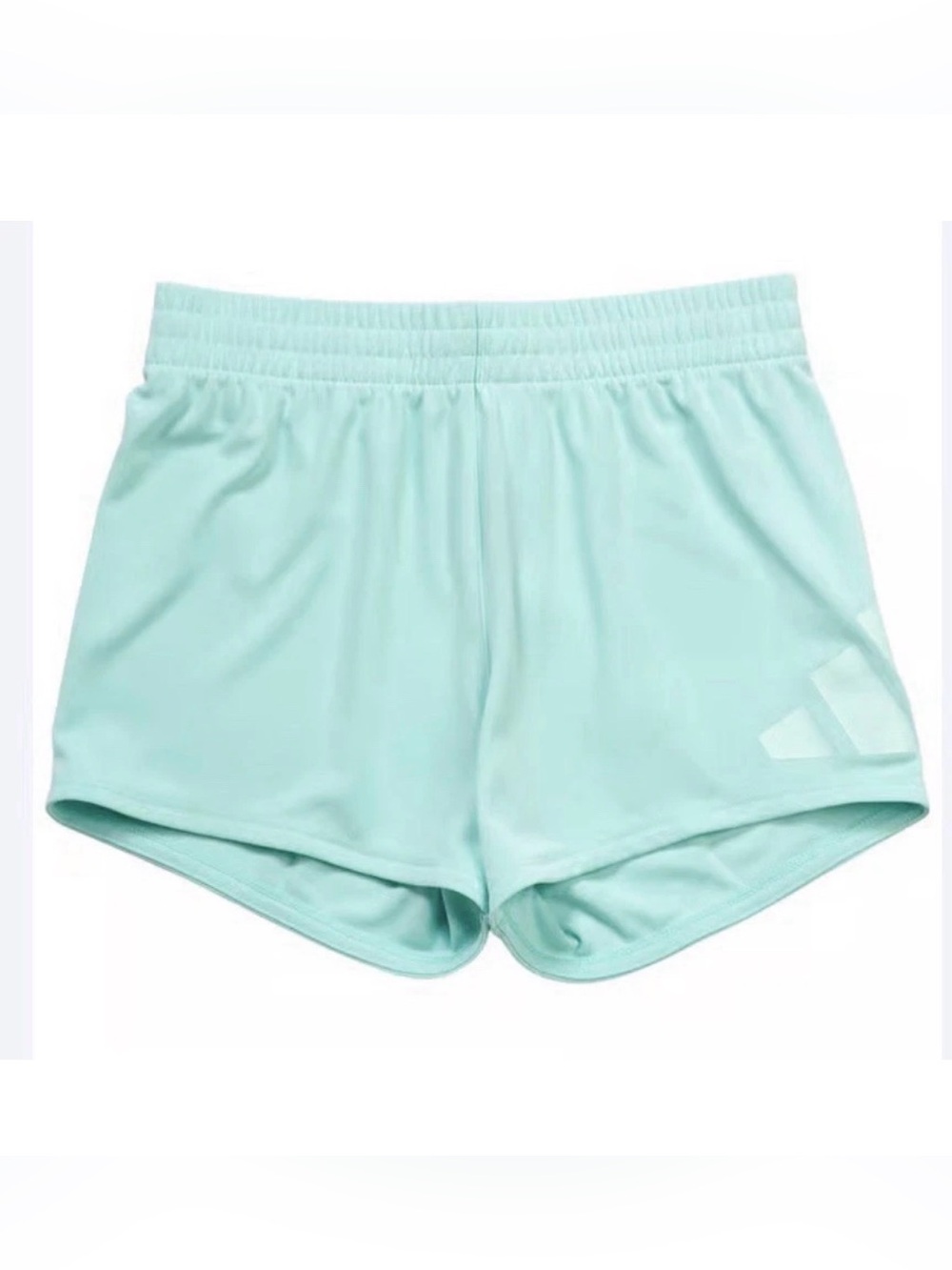 Adidas Girls Logo Athletic Shorts - Halo Mint - Medium (10/12)